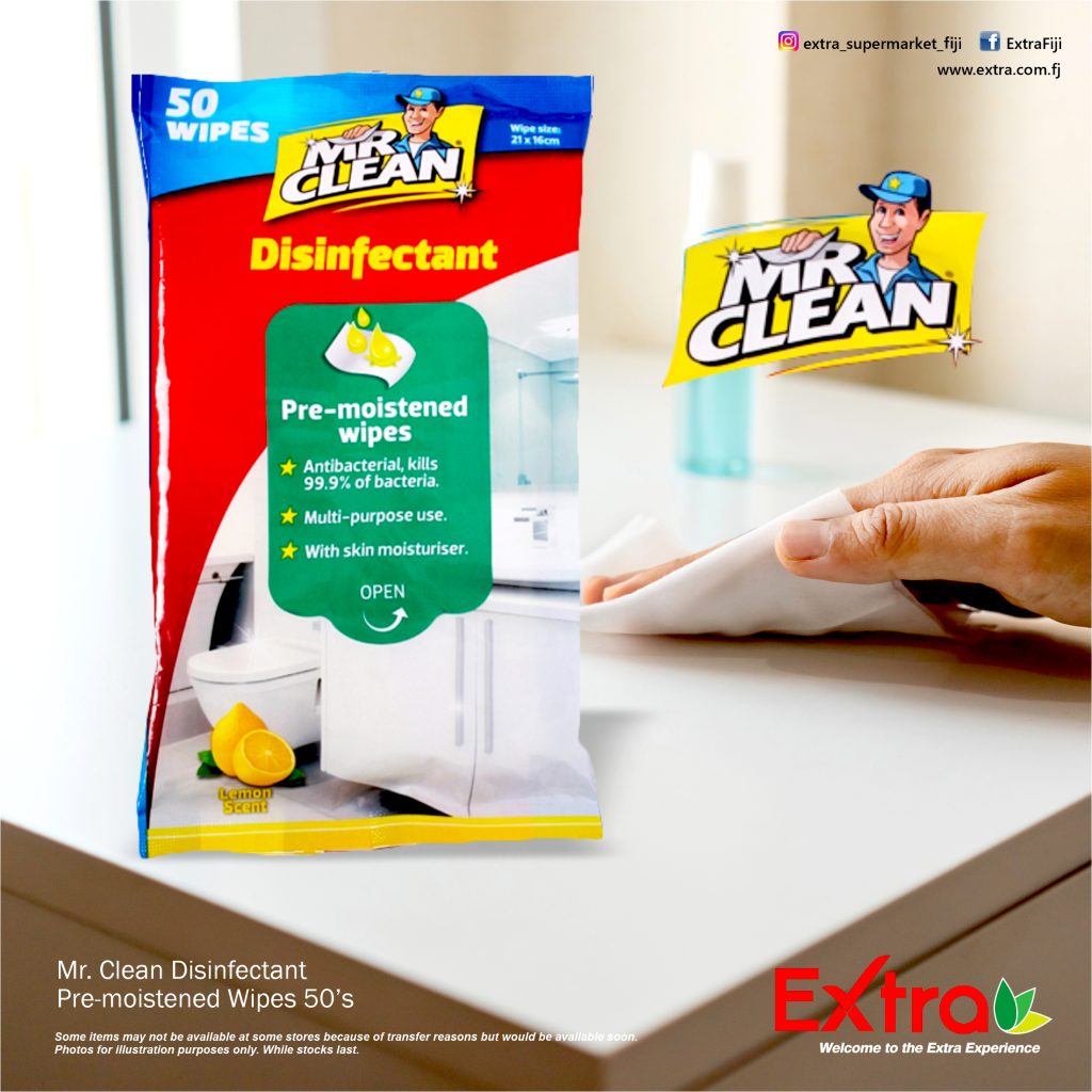 Mr. Clean Disinfectant Wipes 50’s - Extra Supermarket